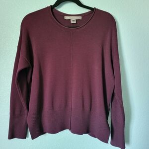 French Connection Oversized Burgundy Red Maroon Sweater XS